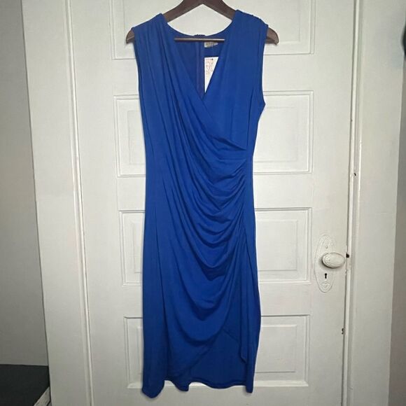 NWTs Acevog Stretchy Cotton Dress w/ Concealed Back Zip & Accentuating Waist XL - Picture 1 of 9